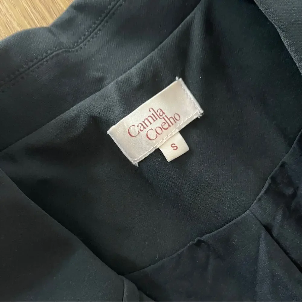 Camila Coelho Brenna One Button Blazer jacket black - S - Picture 11 of 12